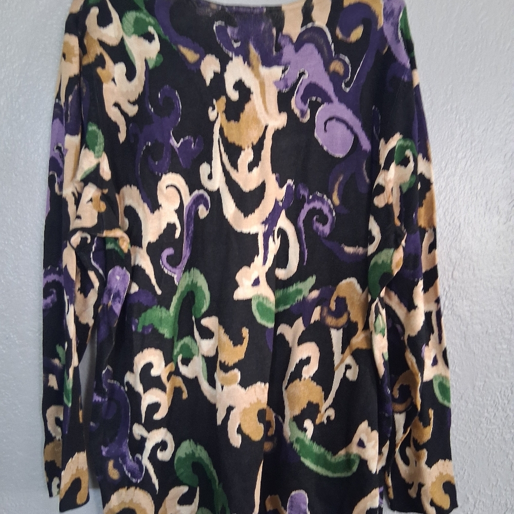 Chico's NWT Whimsy Scroll V Neck Pullover Sweater… - image 7